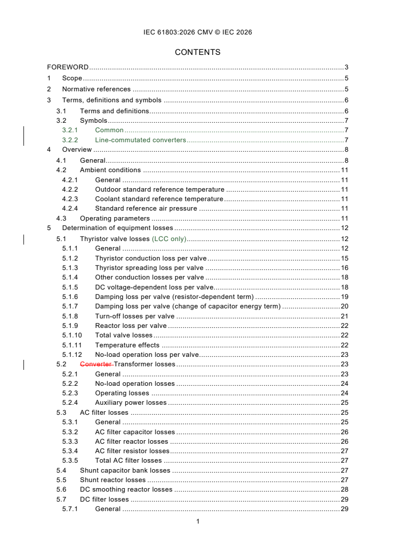 IEC 61803:2026 REDLINE IEC 61803:2026 CMV - Determination of power losses in high-voltage direct current (HVDC) converter stations - Page 3 preview