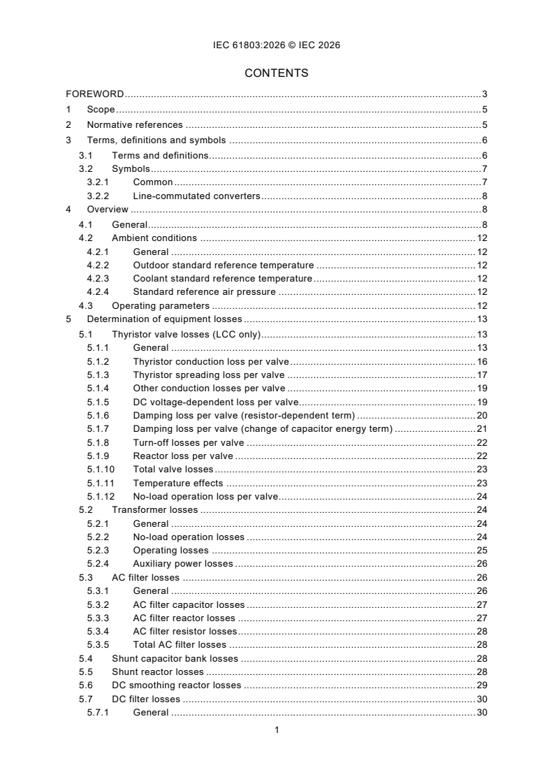 IEC 61803:2026 IEC 61803:2026 - Determination of power losses in high-voltage direct current (HVDC) converter stations - Page 3 preview