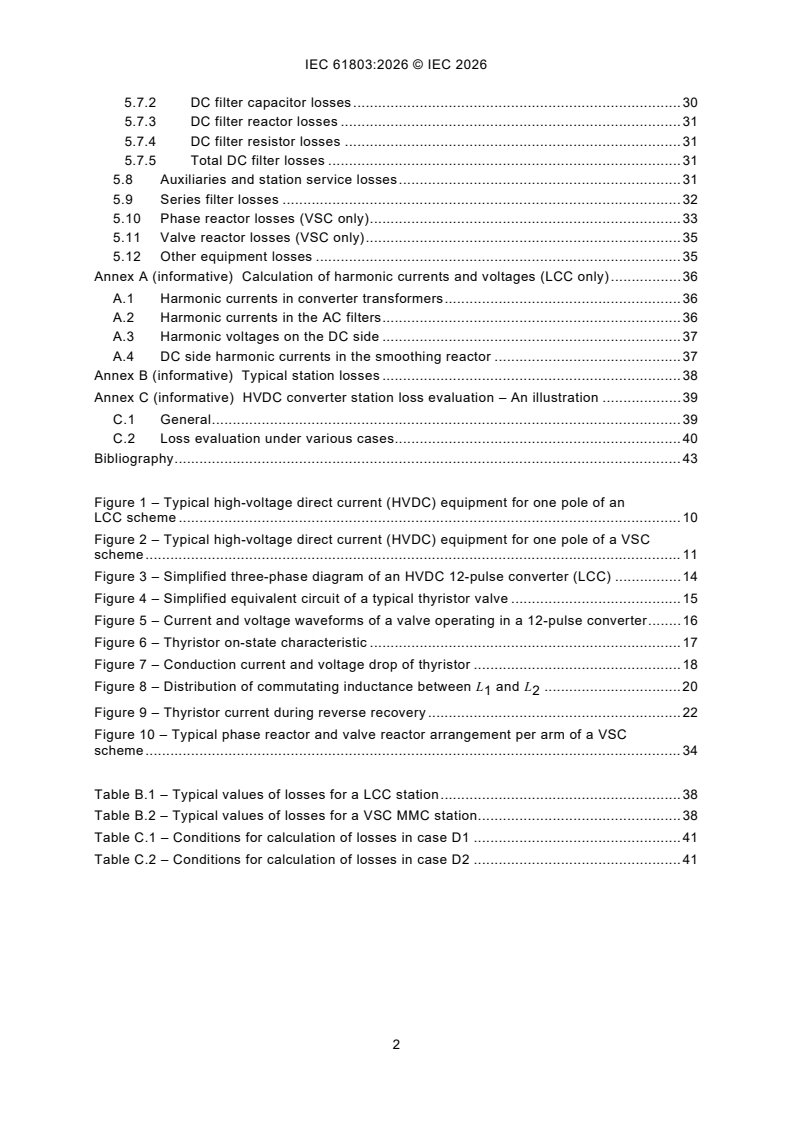 IEC 61803:2026 IEC 61803:2026 - Determination of power losses in high-voltage direct current (HVDC) converter stations - Page 4 preview