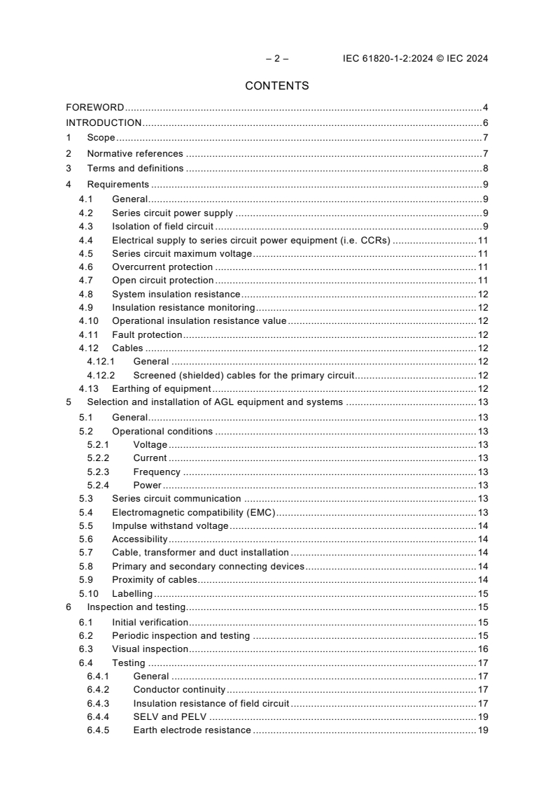 IEC 61820-1-2:2024 IEC 61820-1-2:2024 - Electrical installations for lighting and beaconing of aerodromes - Part 1-2: Fundamental principles - Particular requirements for series circuits
Released:4/5/2024 - Page 4 preview