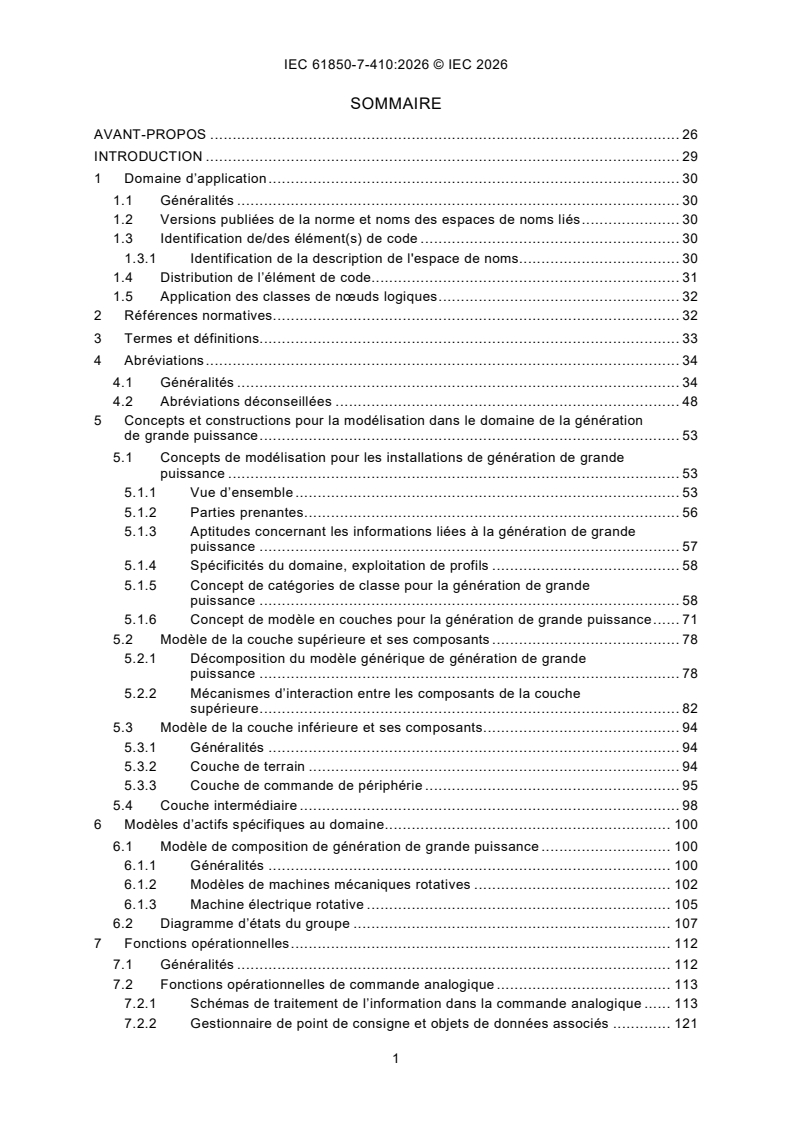 IEC 61850-7-410:2026 iec61850-7-410{ed3.0}fr - IEC 61850-7-410:2026 - Réseaux et systèmes de communication pour l'automatisation des systèmes électriques - Partie 7-410: Structure de communication de base - Centrales hydroélectriques - Communication pour le contrôle-commande - Page 3 preview