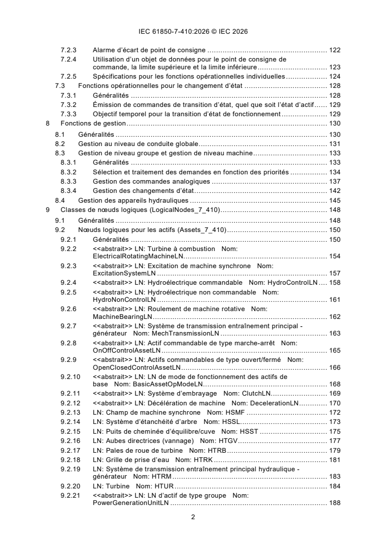 IEC 61850-7-410:2026 iec61850-7-410{ed3.0}fr - IEC 61850-7-410:2026 - Réseaux et systèmes de communication pour l'automatisation des systèmes électriques - Partie 7-410: Structure de communication de base - Centrales hydroélectriques - Communication pour le contrôle-commande - Page 4 preview