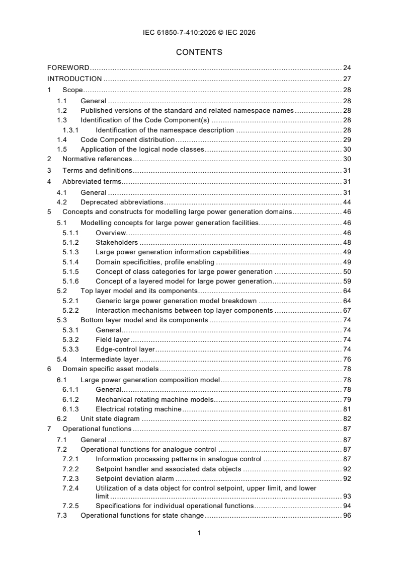 IEC 61850-7-410:2026 iec61850-7-410{ed3.0}en - IEC 61850-7-410:2026 - Communication networks and systems for power utility automation - Part 7-410: Basic communication structure - Hydroelectric power plants, steam and gas turbines - Logical node classes - Page 3 preview