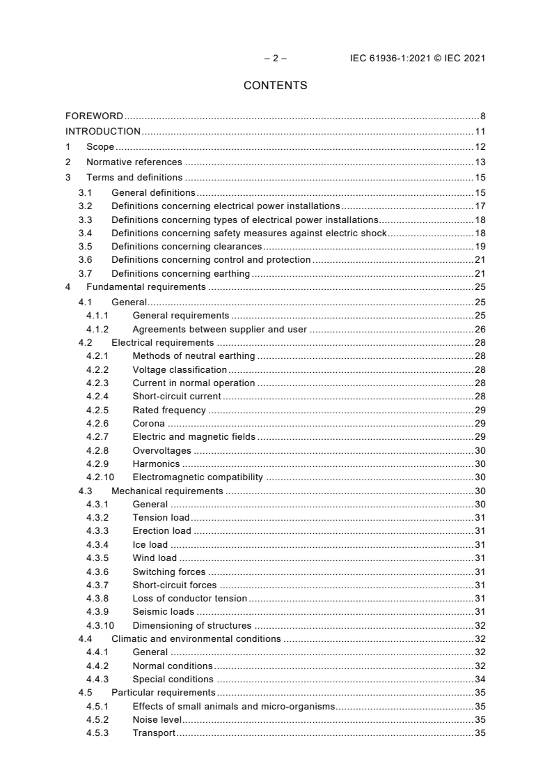 IEC 61936-1:2021 IEC 61936-1:2021 - Power installations exceeding 1 kV AC and 1,5 kV DC - Part 1: AC
Released:7/7/2021 - Page 4 preview