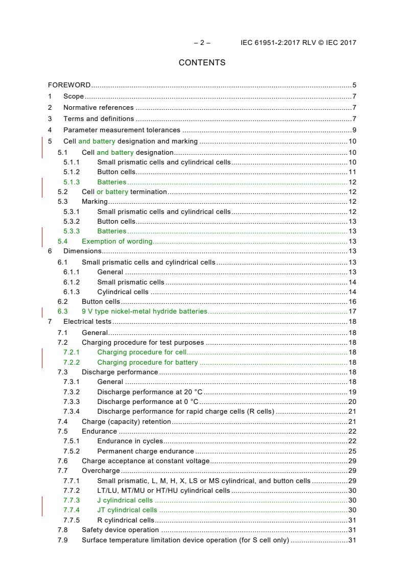 IEC 61951-2:2017 IEC 61951-2:2017 RLV - Secondary cells and batteries containing alkaline or other non acid electrolytes - Secondary sealed cells and batteries for portable applications - Part 2: Nickel-metal hydride
Released:3/22/2017 - Page 4 preview