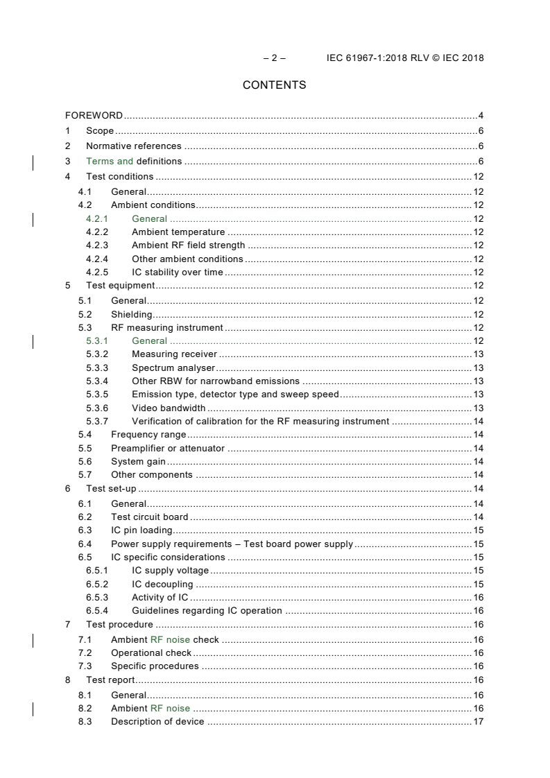 IEC 61967-1:2018 IEC 61967-1:2018 RLV - Integrated circuits - Measurement of electromagnetic emissions - Part 1: General conditions and definitions
Released:12/12/2018 - Page 4 preview