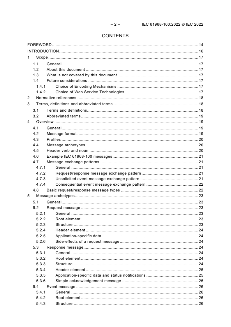 IEC 61968-100:2022 IEC 61968-100:2022 - Application integration at electric utilities - System interfaces for distribution management - Part 100: IEC implementation profiles for application integration
Released:2/16/2022 - Page 4 preview