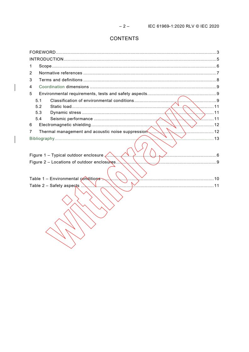 IEC 61969-1:2020 IEC 61969-1:2020 RLV - Mechanical structures for electrical and electronic equipment - Outdoor enclosures - Part 1: Design guidelines
Released:5/12/2020 - Page 4 preview