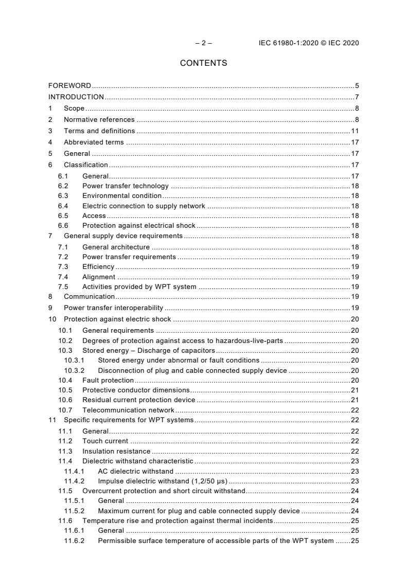 IEC 61980-1:2020 IEC 61980-1:2020 - Electric vehicle wireless power transfer (WPT) systems - Part 1: General requirements
Released:11/19/2020 - Page 4 preview
