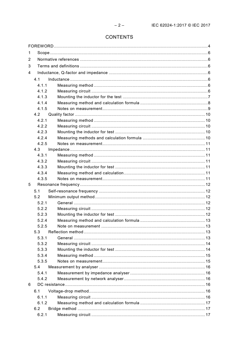 IEC 62024-1:2017 IEC 62024-1:2017 - High frequency inductive components - Electrical characteristics and measuring methods - Part 1: Nanohenry range chip inductor - Page 4 preview