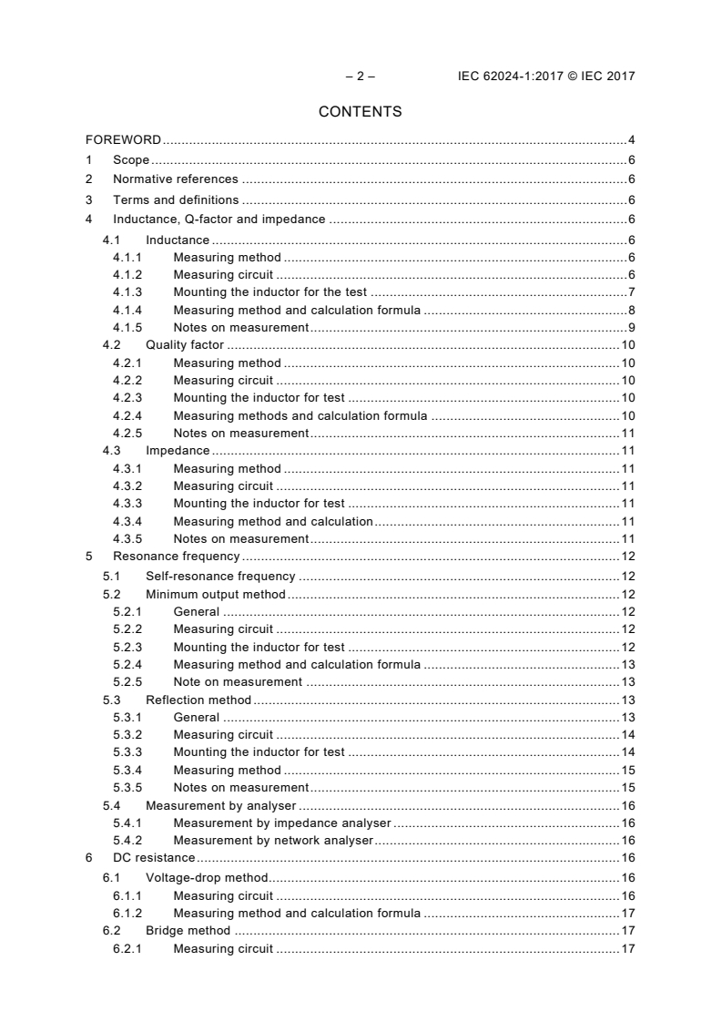 IEC 62024-1:2017 IEC 62024-1:2017 - High frequency inductive components - Electrical characteristics and measuring methods - Part 1: Nanohenry range chip inductor - Page 4 preview