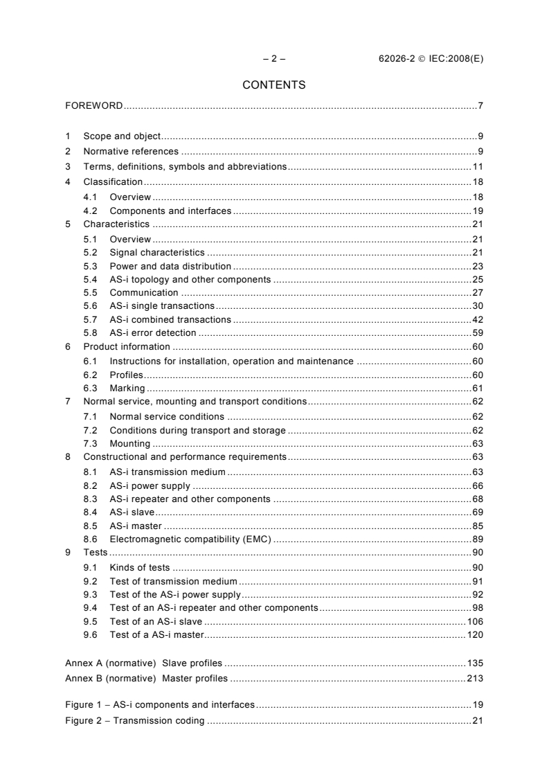 IEC 62026-2:2008 IEC 62026-2:2008 - Low-voltage switchgear and controlgear - Controller-device interfaces (CDIs) - Part 2: Actuator sensor interface (AS-i)
Released:1/29/2008 - Page 4 preview