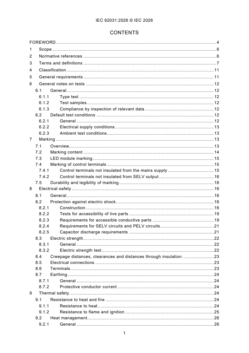 IEC 62031:2026 IEC 62031:2026 - LED modules - Safety requirements - Page 3 preview