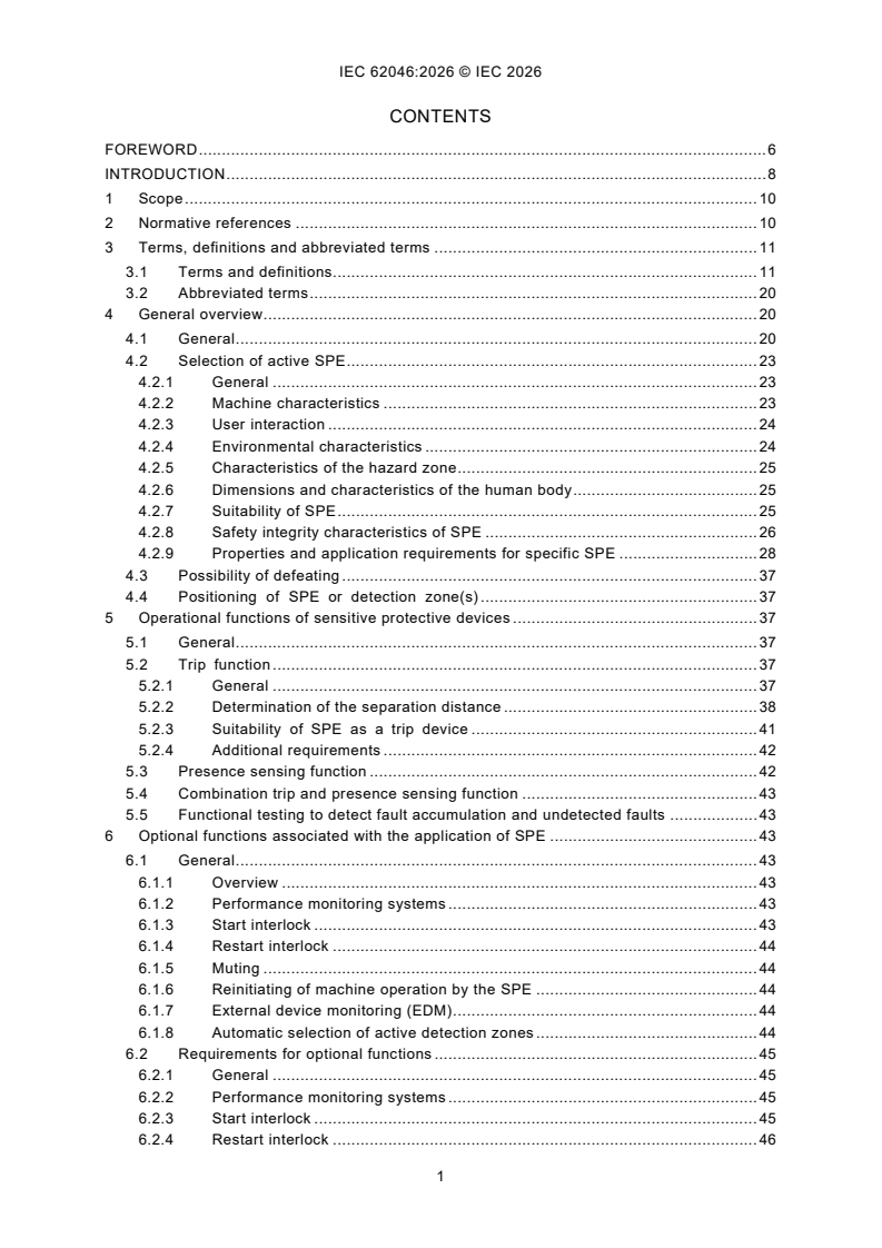 IEC 62046:2026 IEC 62046:2026 - Safety of machinery - Application of protective equipment to detect the presence of persons - Page 3 preview
