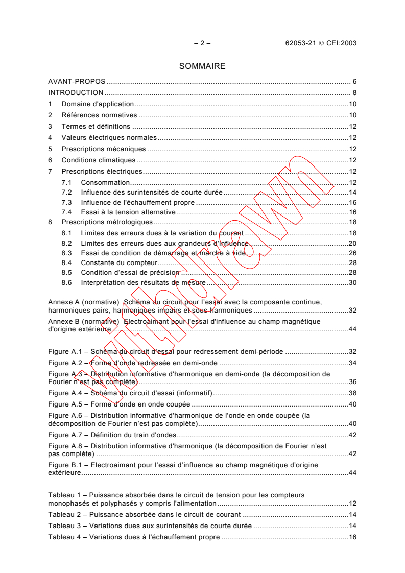IEC 62053-21:2003 IEC 62053-21:2003 - Equipement de comptage de l'électricité (c.a.) - Prescriptions particulieres - Partie 21: Compteurs statiques d'énergie active (classes 1 et 2)
Released:1/28/2003 - Page 4 preview