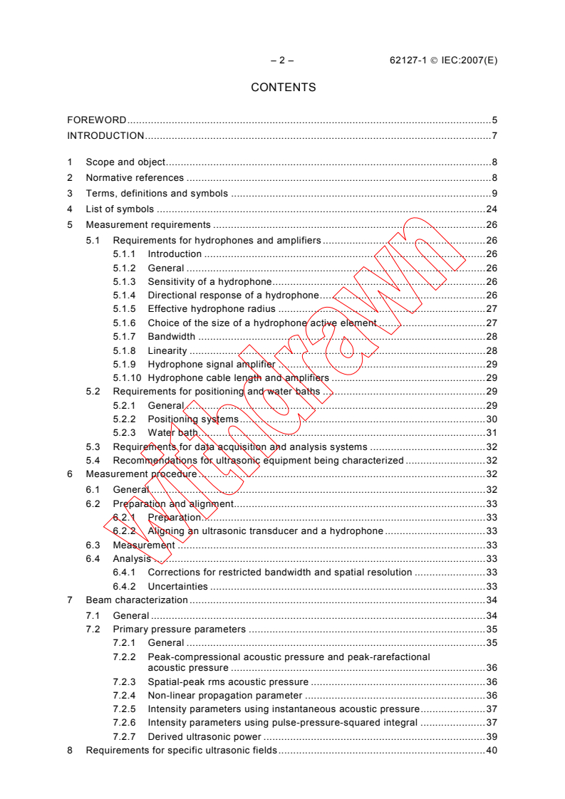 IEC 62127-1:2007 IEC 62127-1:2007 - Ultrasonics - Hydrophones - Part 1: Measurement and characterization of medical ultrasonic fields up to 40 MHz
Released:8/23/2007 - Page 4 preview