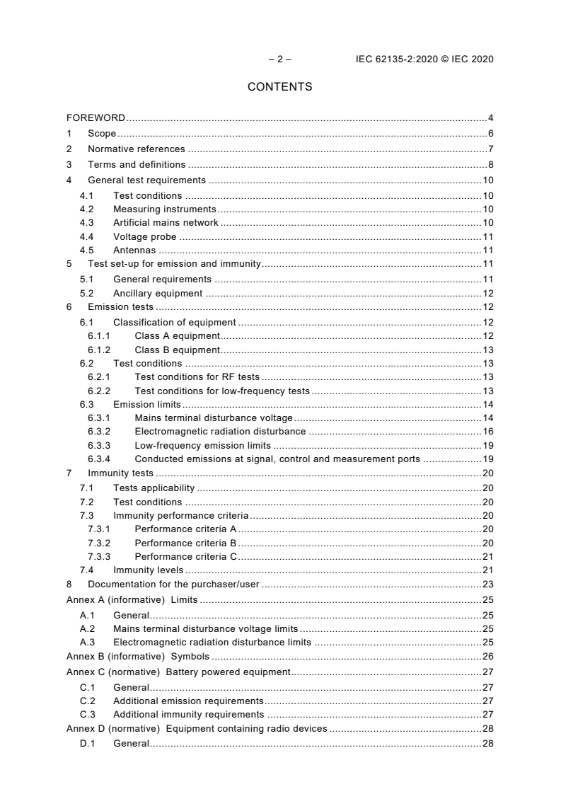 IEC 62135-2:2020 IEC 62135-2:2020 - Resistance welding equipment - Part 2: Electromagnetic compatibility (EMC) requirements
Released:3/30/2020 - Page 4 preview