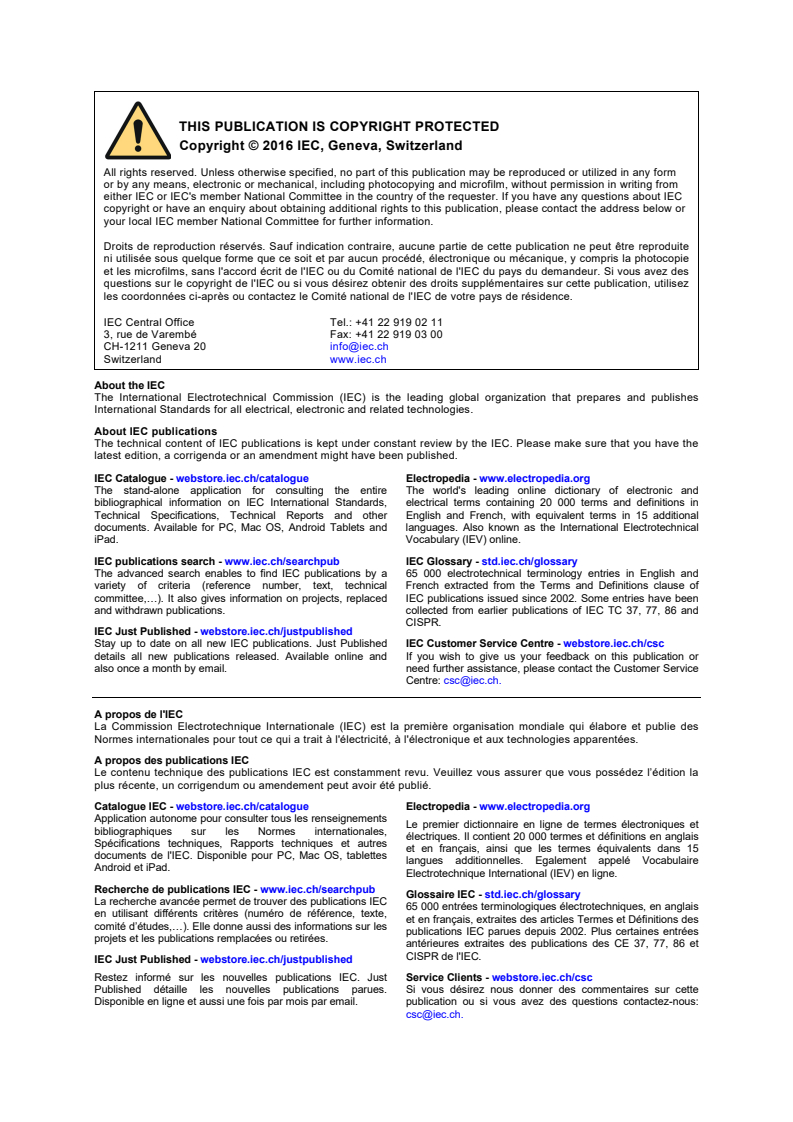 IEC 62146-1:2013 IEC 62146-1:2013+AMD1:2016 CSV - Grading capacitors for high-voltage alternating current circuit-breakers - Part 1: General
Released:6/23/2016 - Page 2 preview
