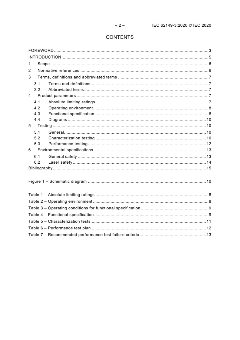 IEC 62149-3:2020 IEC 62149-3:2020 - Fibre optic active components and devices - Performance standards - Part 3: Modulator-integrated laser diode transmitters for 40-Gbit/s fibre optic transmission systems
Released:7/7/2020 - Page 4 preview