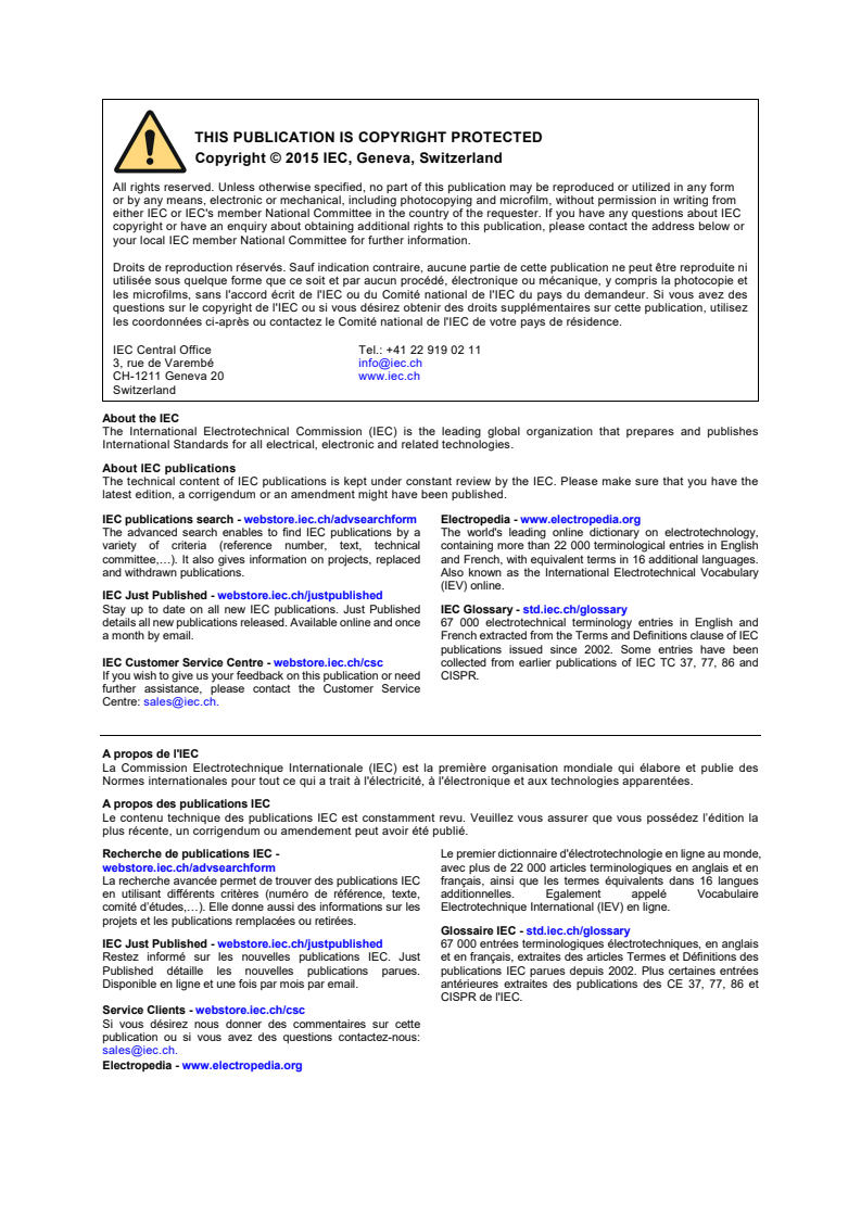 IEC 62150-3:2015 IEC 62150-3:2015 - Fibre optic active components and devices - Test and measurement procedures - Part 3: Optical power variation induced by mechanical disturbance in optical receptacles and transceiver interfaces
Released:5/7/2015 - Page 2 preview