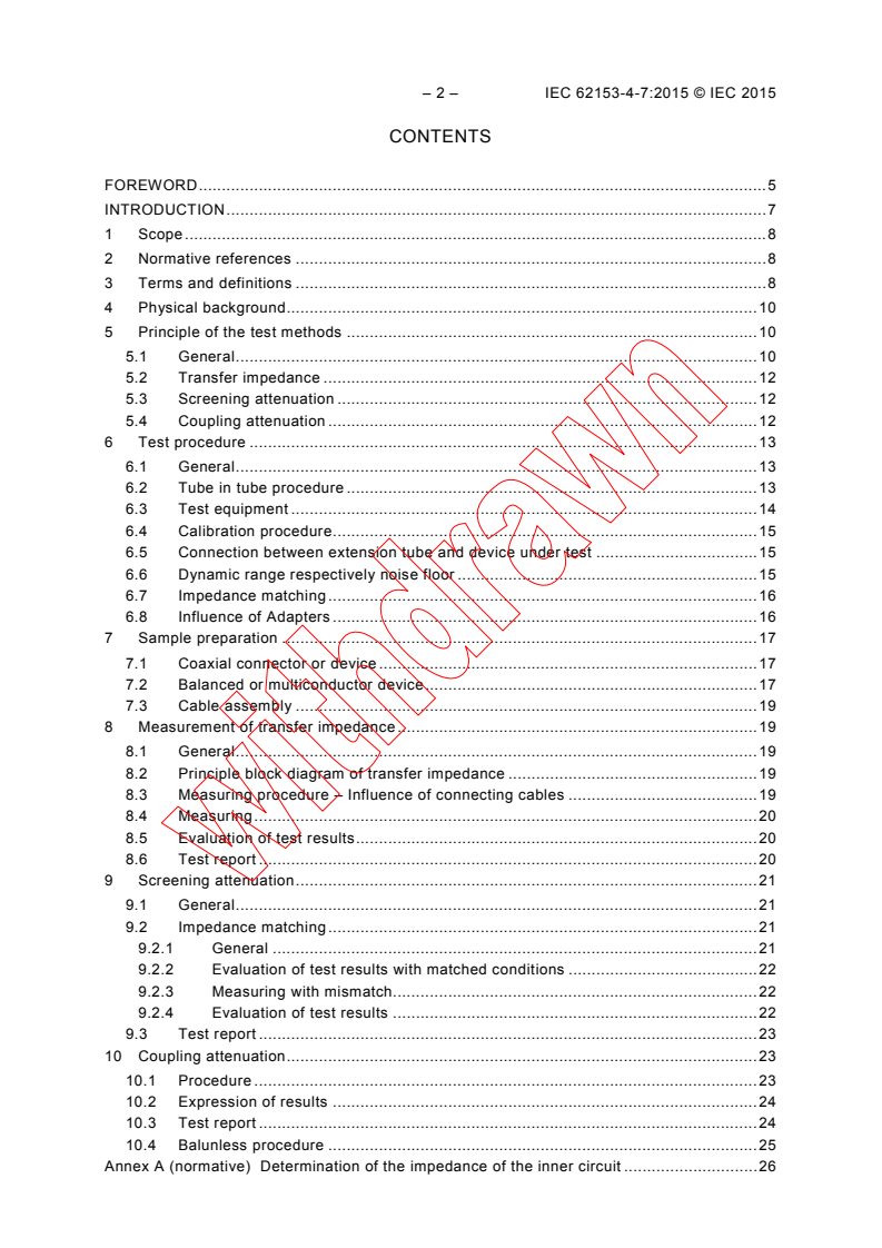 IEC 62153-4-7:2015 IEC 62153-4-7:2015 - Metallic communication cable test methods - Part 4-7: Electromagnetic compatibility (EMC) - Test method for measuring of transfer impedance Z<sub>T</sub> and screening attenuation a<sub>S</sub> or coupling attenuation a<sub>C</sub> of connectors and assemblies up to and above 3 GHz - Triaxial tube in tube method
Released:12/9/2015 - Page 4 preview