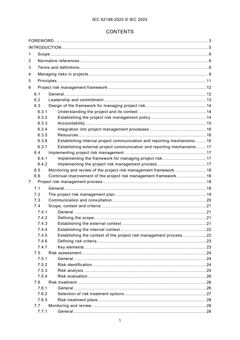 IEC 62198:2025 IEC 62198:2025 - Managing risk in projects - Application guidelines/25/2025 - Page 3 preview
