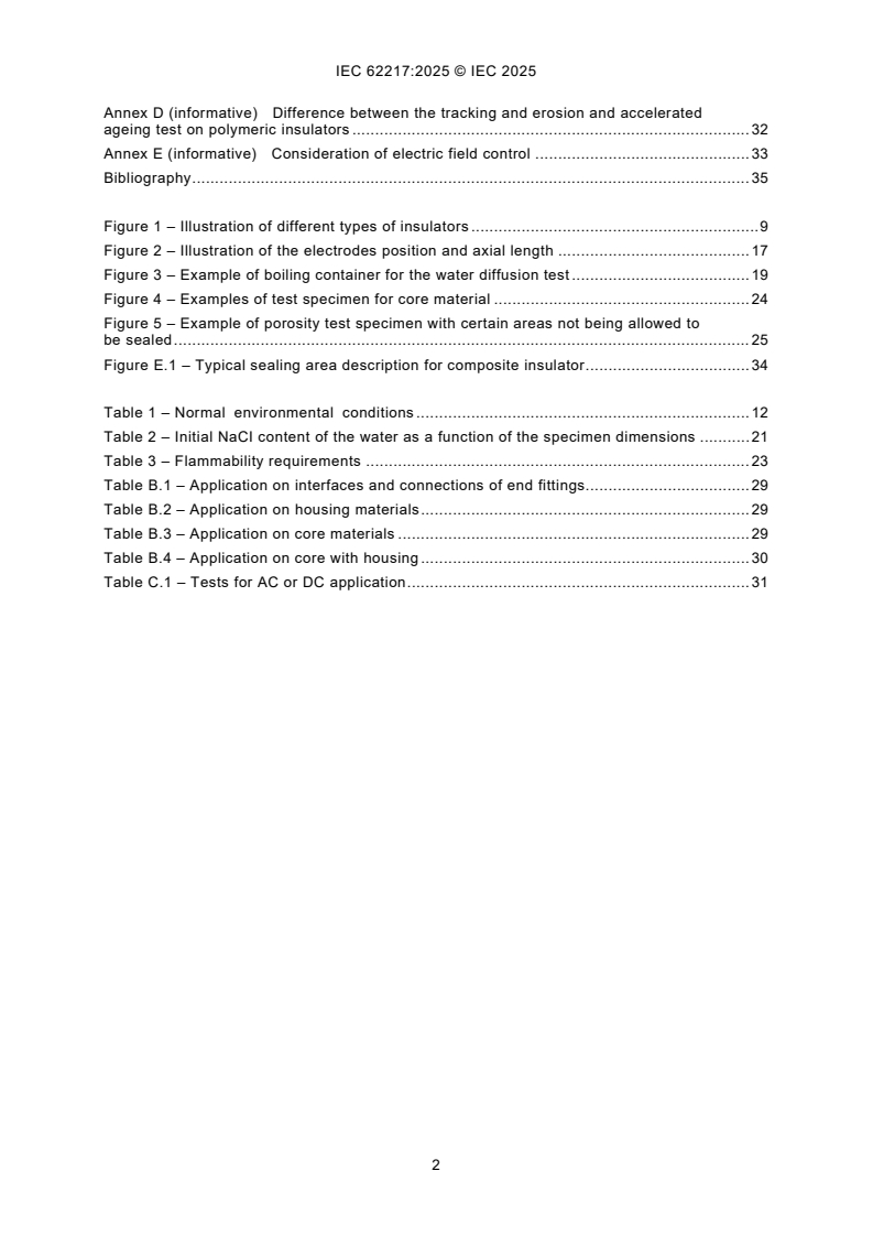 IEC 62217:2025 IEC 62217:2025 - Polymeric HV insulators for indoor and outdoor use - General definitions, test methods and acceptance criteria/6/2025 - Page 4 preview