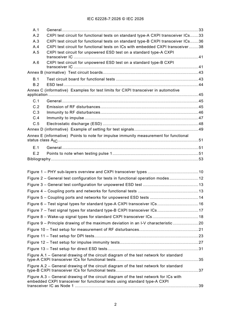 IEC 62228-7:2026 iec62228-7{ed2.0}en - Integrated circuits - EMC evaluation of transceivers - Part 7: CXPI transceivers - Page 4 preview