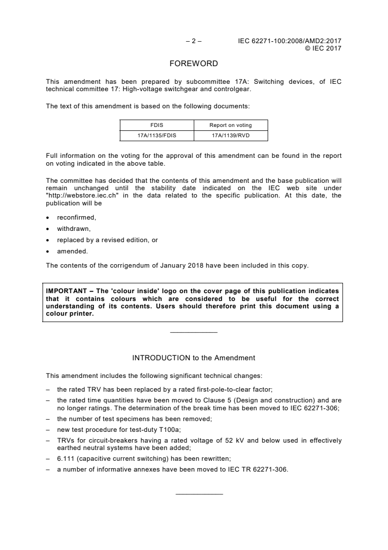 IEC 62271-100:2008/AMD2:2017 IEC 62271-100:2008/AMD2:2017 - Amendment 2 - High-voltage switchgear and controlgear - Part 100: Alternating-current circuit-breakers
Released:6/15/2017 - Page 4 preview