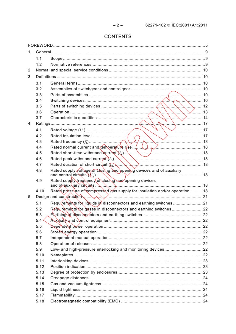 IEC 62271-102:2001 IEC 62271-102:2001+AMD1:2011 CSV - High-voltage switchgear and controlgear - Part 102: Alternating current disconnectors and earthing switches
Released:2/15/2012 - Page 4 preview