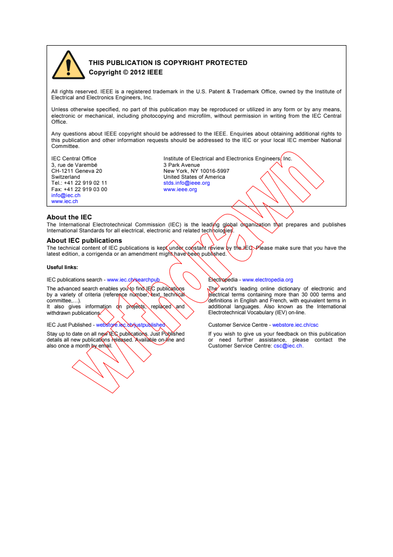 IEC 62271-111:2012 IEC 62271-111:2012 - High-voltage switchgear and controlgear - Part 111: Automatic circuit reclosers and fault interrupters for alternating current systems up to 38 kV
Released:9/25/2012 - Page 2 preview
