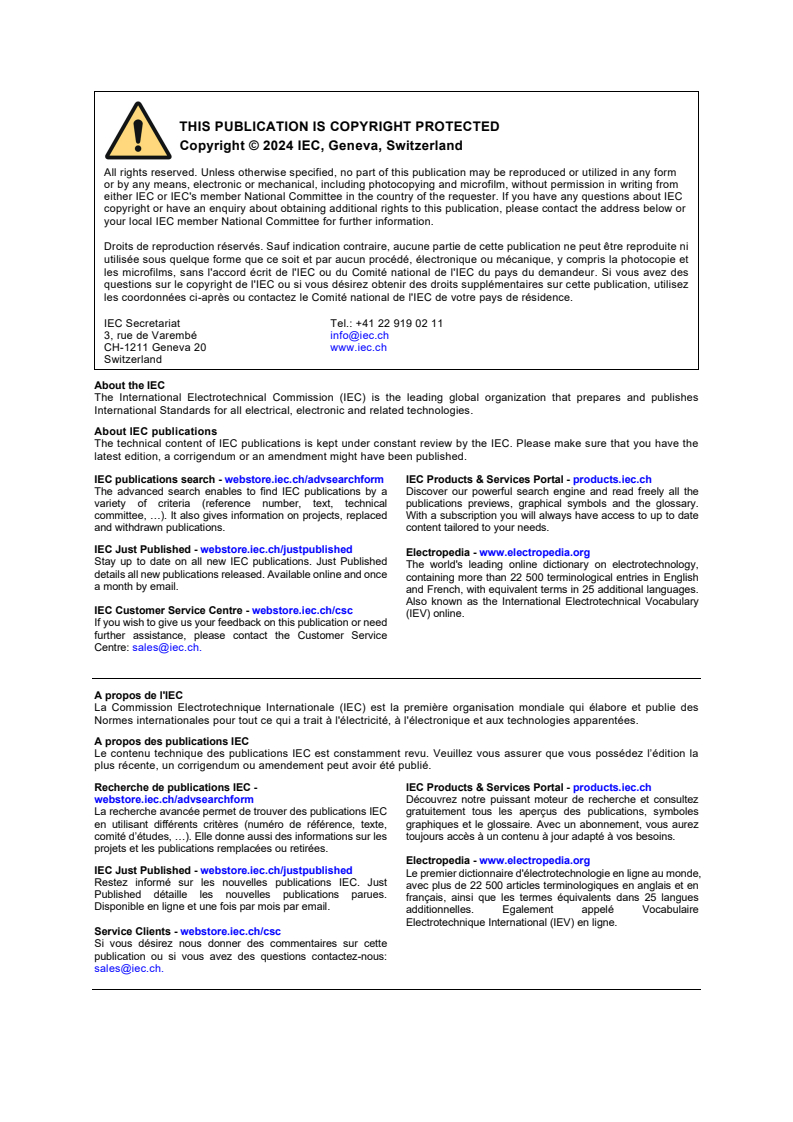 IEC 62271-200:2021/AMD1:2024 IEC 62271-200:2021/AMD1:2024 - Amendment 1 - High-voltage switchgear and controlgear - Part 200: AC metal-enclosed switchgear and controlgear for rated voltages above 1 kV and up to and including 52 kV
Released:6/27/2024 - Page 2 preview