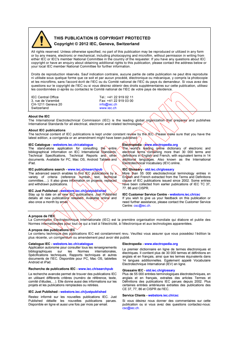 IEC 62281:2012 IEC 62281:2012 - Safety of primary and secondary lithium cells and batteries during transport
Released:12/5/2012 - Page 2 preview