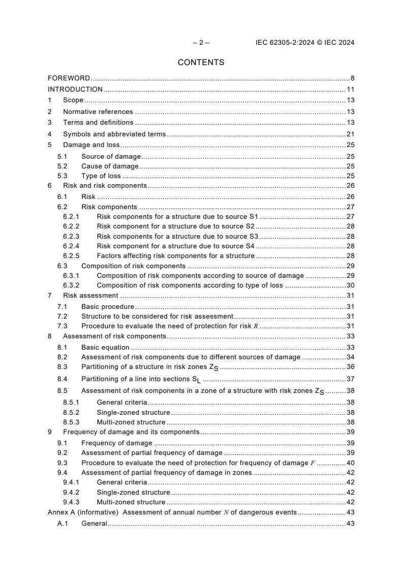 IEC 62305-2:2024 IEC 62305-2:2024 - Protection against lightning - Part 2: Risk management
Released:9/12/2024 - Page 4 preview