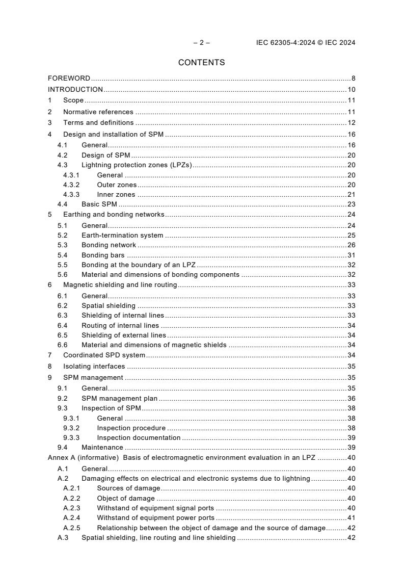 IEC 62305-4:2024 IEC 62305-4:2024 - Protection against lightning - Part 4: Electrical and electronic systems within structures
Released:9/12/2024 - Page 4 preview