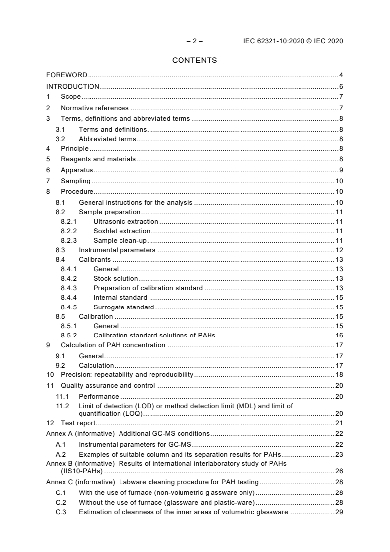 IEC 62321-10:2020 IEC 62321-10:2020 - Determination of certain substances in electrotechnical products - Part 10: Polycyclic aromatic hydrocarbons (PAHs) in polymers and electronics by gas chromatography-mass spectrometry (GC-MS)
Released:6/24/2020 - Page 4 preview