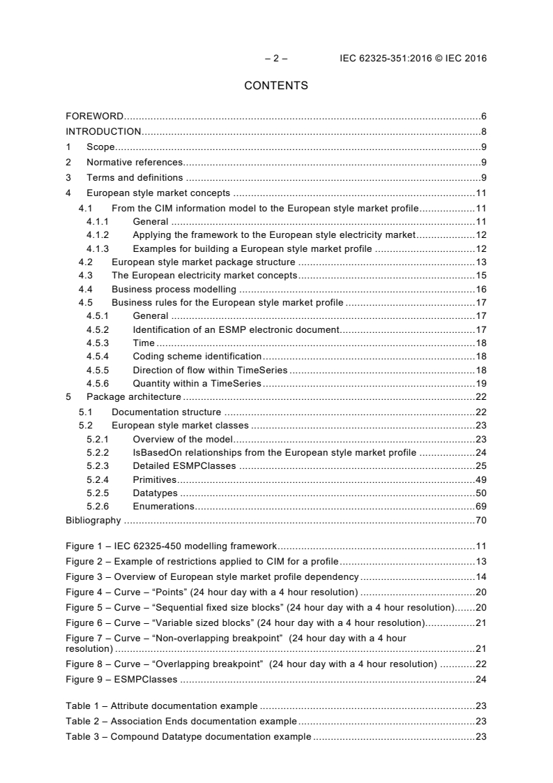 IEC 62325-351:2016 IEC 62325-351:2016 - Framework for energy market communications - Part 351: CIM European market model exchange profile
Released:6/15/2016 - Page 4 preview