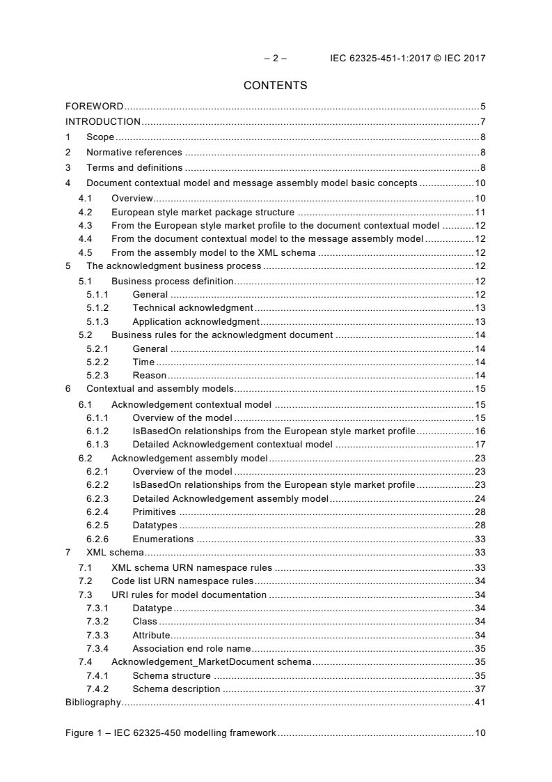 IEC 62325-451-1:2017 IEC 62325-451-1:2017 - Framework for energy market communications - Part 451-1: Acknowledgement business process and contextual model for CIM European market
Released:1/30/2017 - Page 4 preview