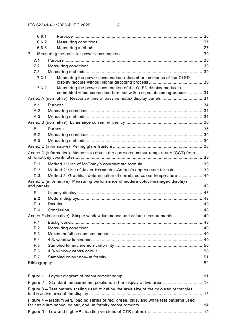 IEC 62341-6-1:2025 IEC 62341-6-1:2025 - Organic light emitting diode (OLED) displays - Part 6-1: Measuring methods of optical and electro-optical parameters
Released:7. 05. 2025
Isbn:9782832703953 - Page 4 preview