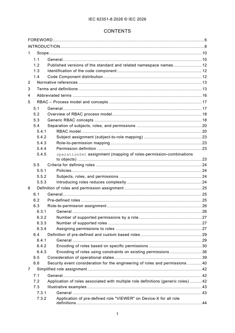 IEC 62351-8:2026 iec62351-8{ed2.0}en - IEC 62351-8:2026 - Power systems management and associated information exchange - Data and communications security - Part 8: Role-based access control for power system management - Page 3 preview