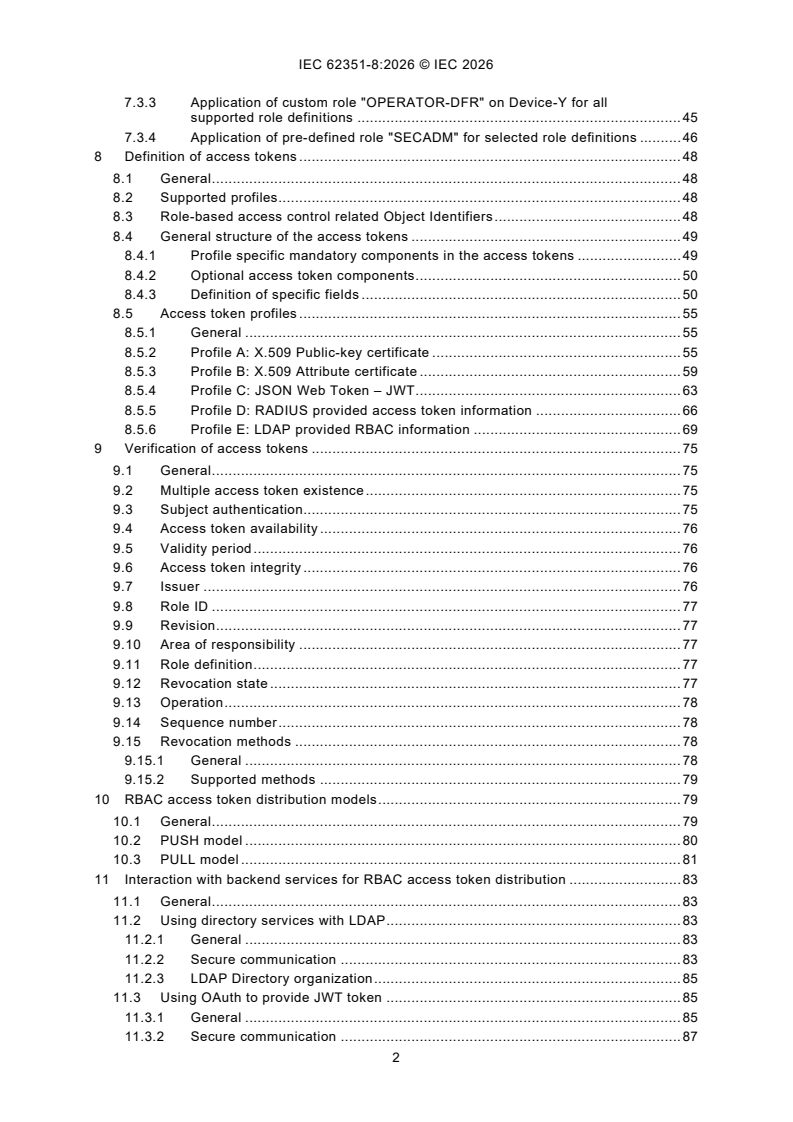 IEC 62351-8:2026 iec62351-8{ed2.0}en - IEC 62351-8:2026 - Power systems management and associated information exchange - Data and communications security - Part 8: Role-based access control for power system management - Page 4 preview