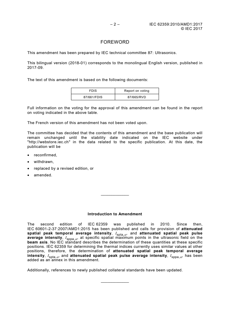 IEC 62359:2010/AMD1:2017 IEC 62359:2010/AMD1:2017 - Amendment 1 - Ultrasonics - Field characterization - Test methods for the determination of thermal and mechanical indices related to medical diagnostic ultrasonic fields
Released:2/8/2018 - Page 4 preview