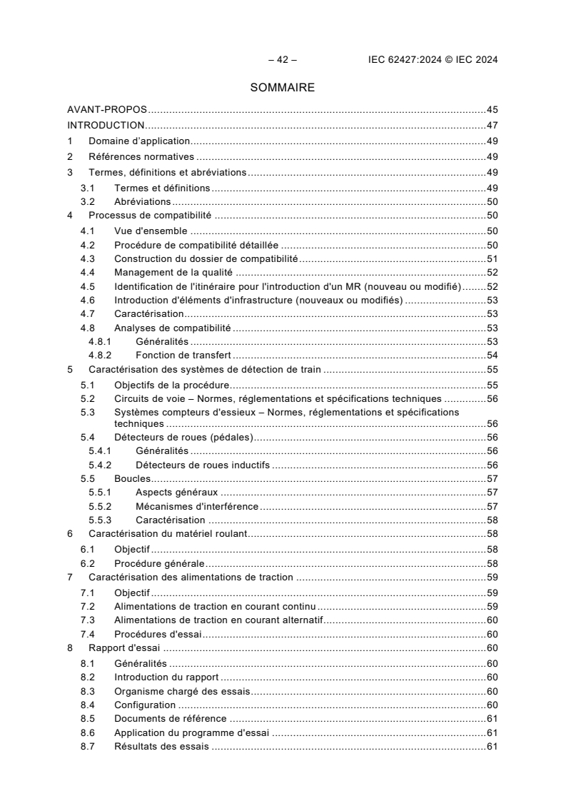 IEC 62427:2024 IEC 62427:2024 - Applications ferroviaires - Compatibilité entre le matériel roulant et les systèmes de détection des trains
Released:12/4/2024
Isbn:9782832707975 - Page 3 preview
