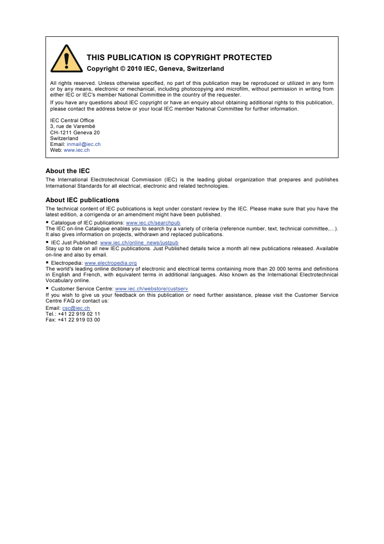 IEC 62439-1:2010 IEC 62439-1:2010 - Industrial communication networks - High availability automation networks - Part 1: General concepts and calculation methods
Released:2/25/2010 - Page 2 preview