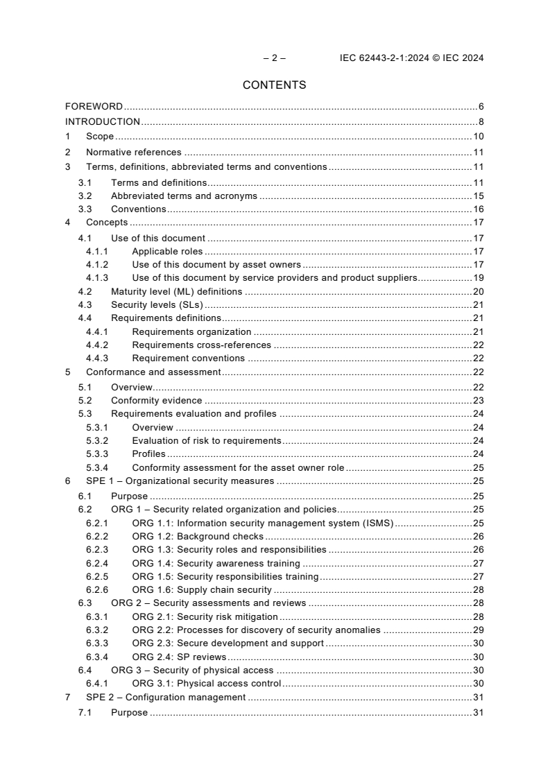 IEC 62443-2-1:2024 IEC 62443-2-1:2024 - Security for industrial automation and control systems - Part 2-1: Security program requirements for IACS asset owners
Released:8/7/2024 - Page 4 preview