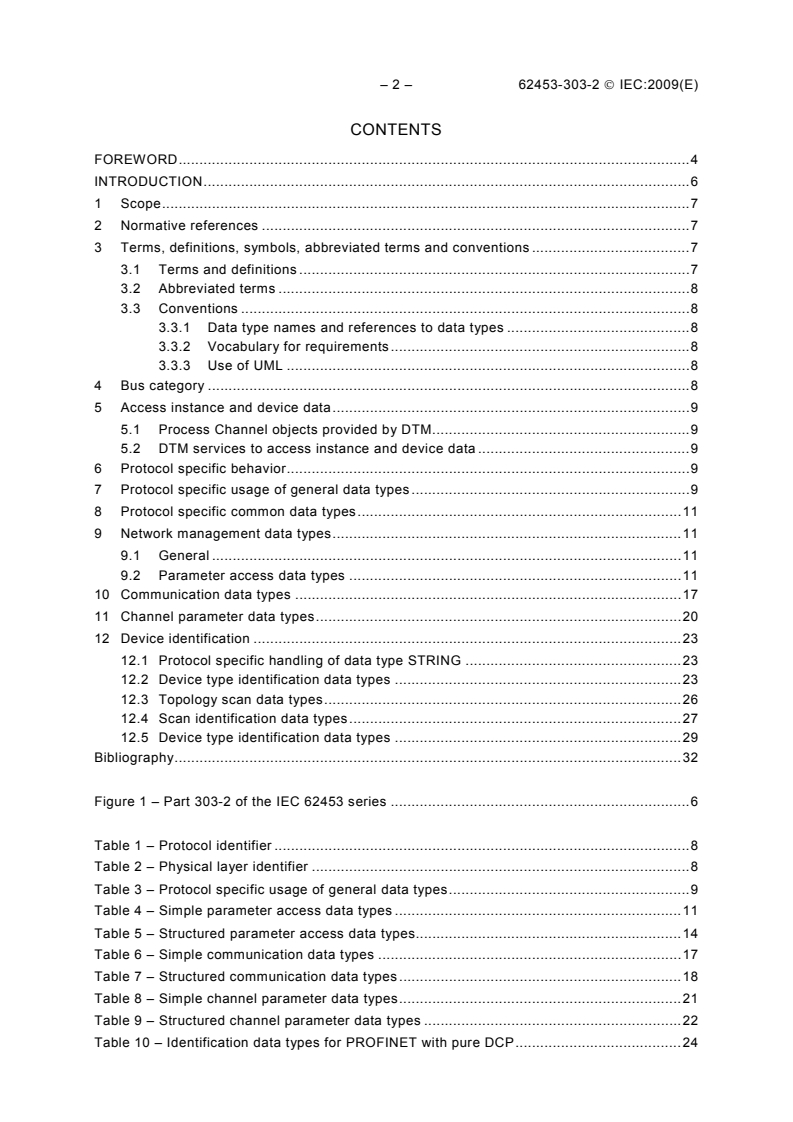 IEC 62453-303-2:2009 IEC 62453-303-2:2009 - Field device tool (FDT) interface specification - Part 303-2: Communication profile integration - IEC 61784 CP 3/4, CP 3/5 and CP 3/6
Released:6/30/2009 - Page 4 preview
