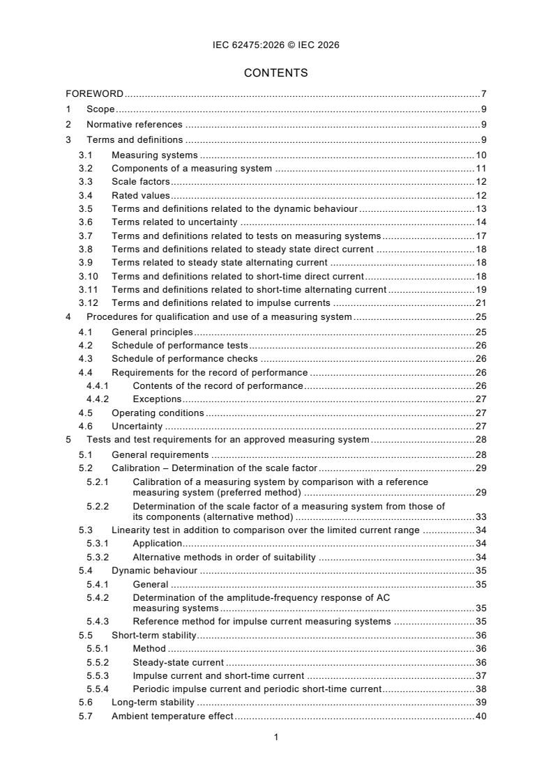 IEC 62475:2026 iec62475{ed2.0}en - High-current test techniques - Definitions and requirements for test currents and measuring systems - Page 3 preview