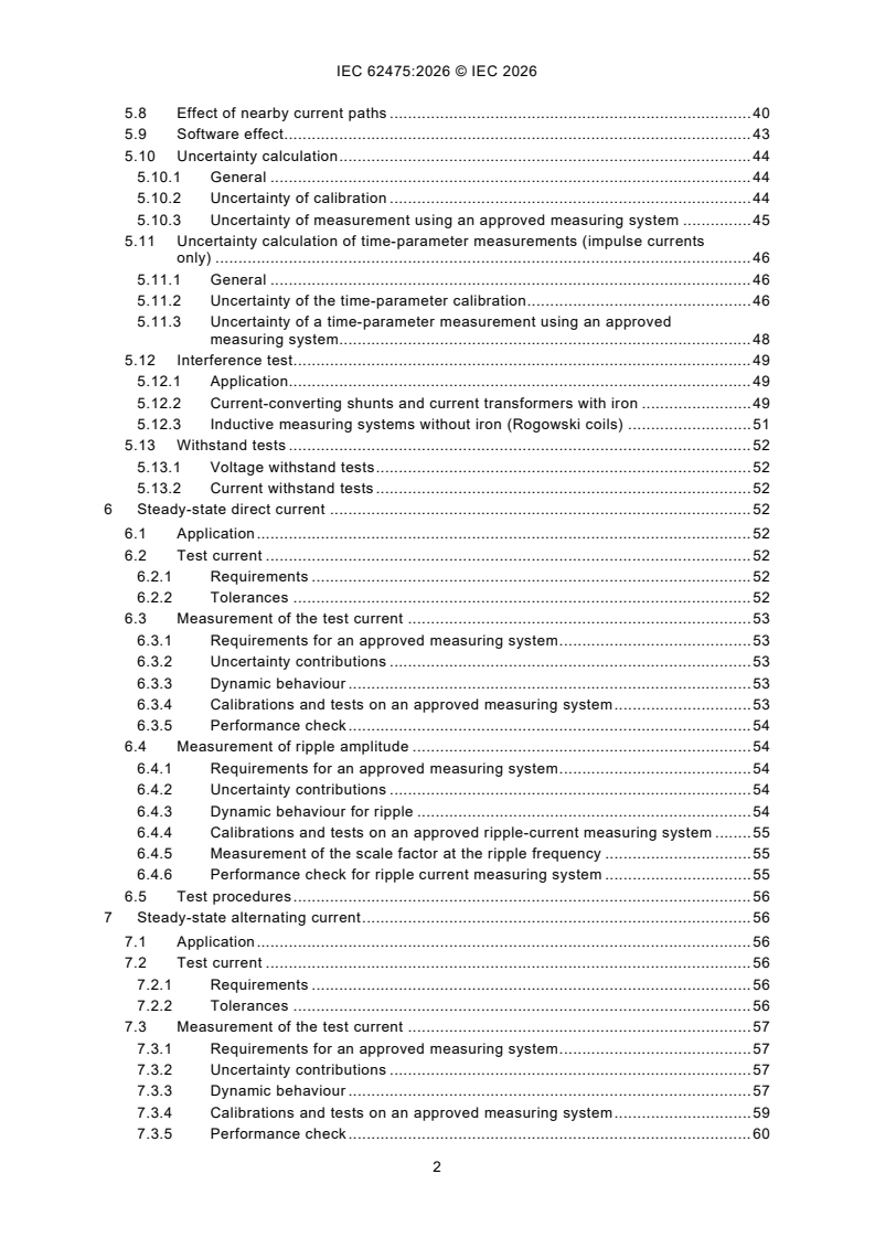 IEC 62475:2026 iec62475{ed2.0}en - High-current test techniques - Definitions and requirements for test currents and measuring systems - Page 4 preview