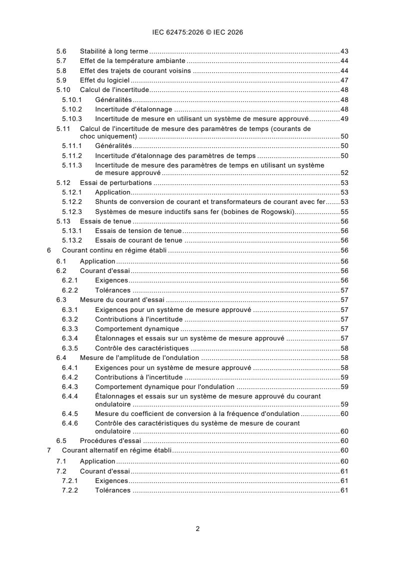 IEC 62475:2026 iec62475{ed2.0}fr - Techniques des essais à haute intensité - Définitions et exigences relatives aux courants d'essai et systèmes de mesure - Page 4 preview