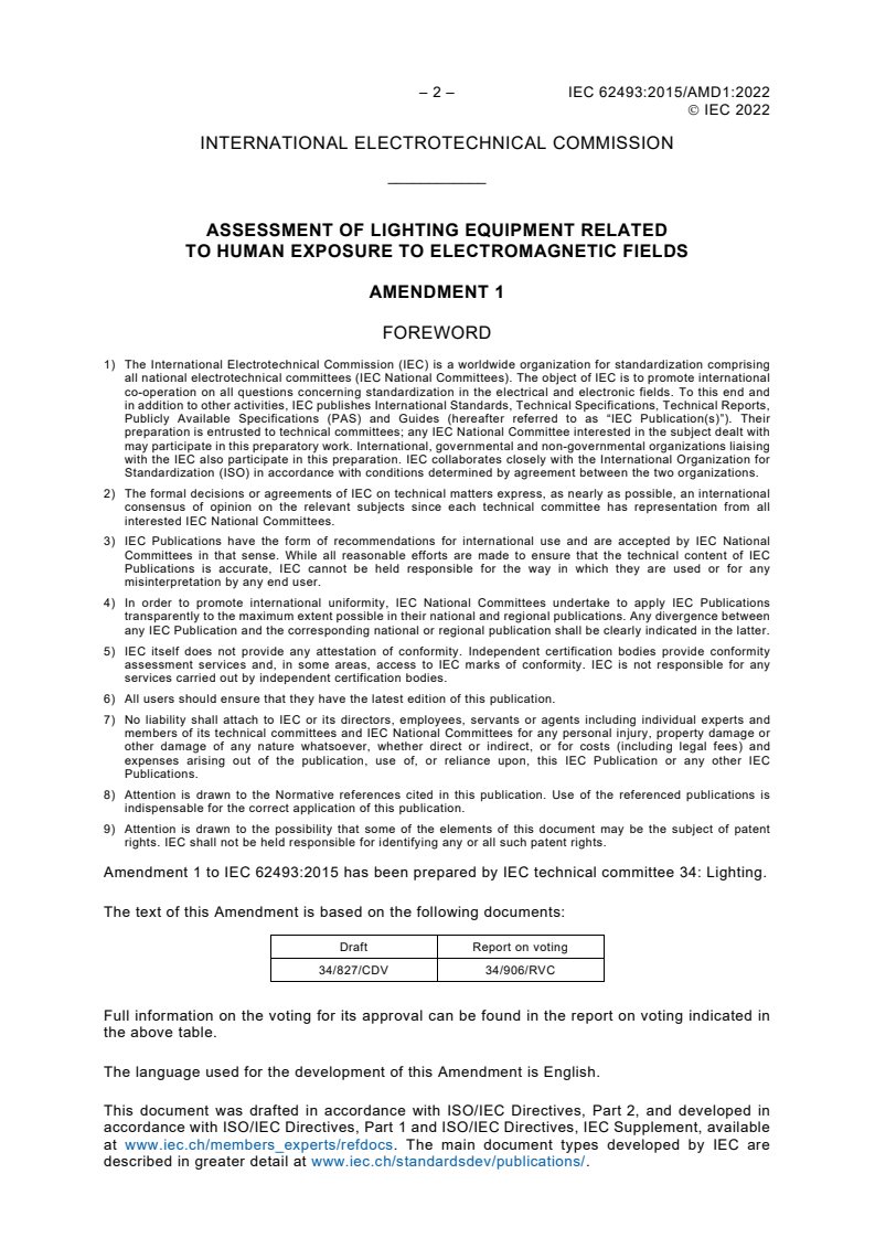 IEC 62493:2015/AMD1:2022 IEC 62493:2015/AMD1:2022 - Amendment 1 - Assessment of lighting equipment related to human exposure to electromagnetic fields
Released:6/15/2022 - Page 4 preview